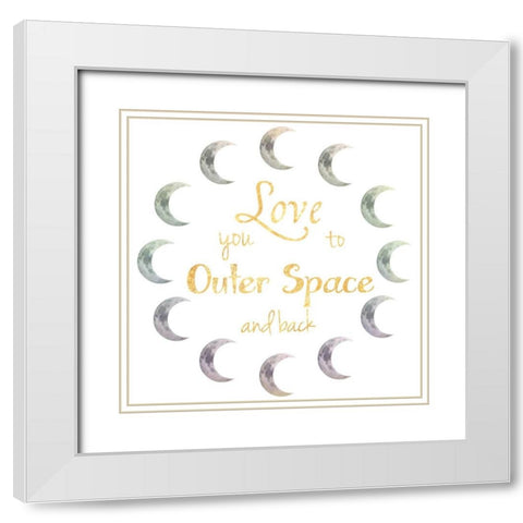 Outer Space And Back 2 White Modern Wood Framed Art Print with Double Matting by Prime, Marcus