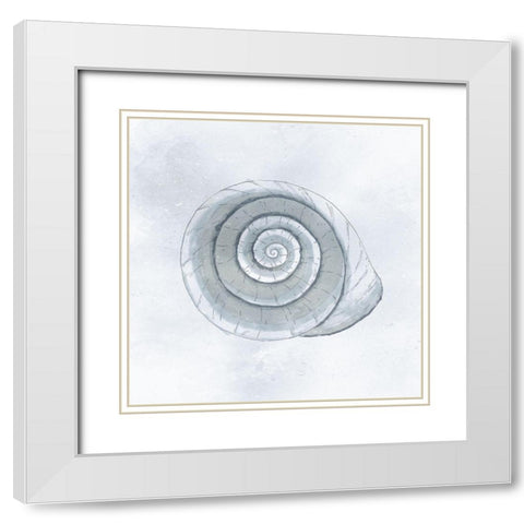 Shell Storm White Modern Wood Framed Art Print with Double Matting by Prime, Marcus