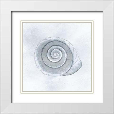 Shell Storm White Modern Wood Framed Art Print with Double Matting by Prime, Marcus
