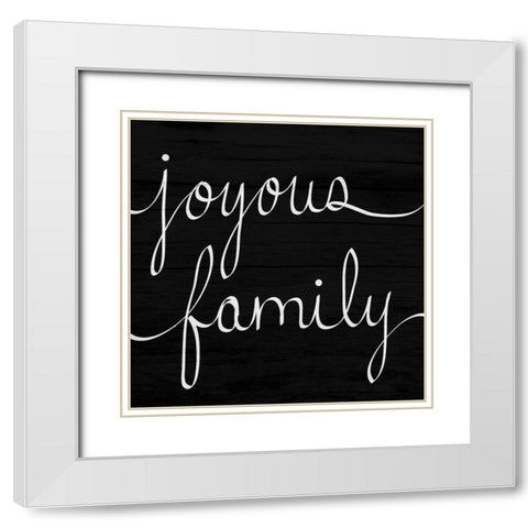 Joyous Family White Modern Wood Framed Art Print with Double Matting by Prime, Marcus