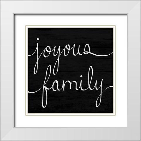 Joyous Family White Modern Wood Framed Art Print with Double Matting by Prime, Marcus