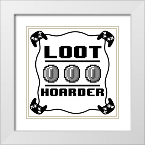 Loot Hoarder White Modern Wood Framed Art Print with Double Matting by Prime, Marcus