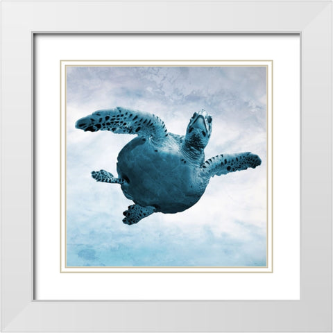 Underwater Friends 2 White Modern Wood Framed Art Print with Double Matting by Prime, Marcus