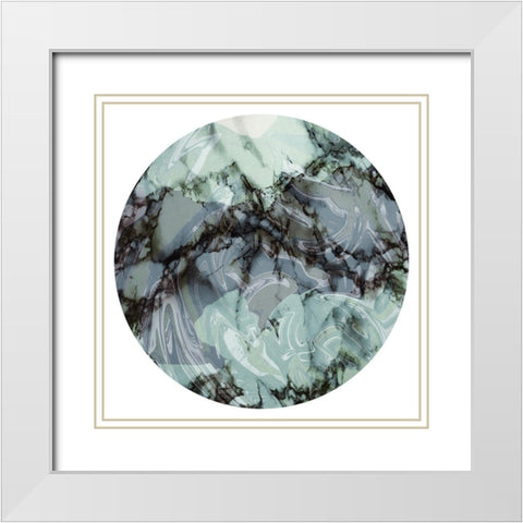 Evolutionary 1 Circle White Modern Wood Framed Art Print with Double Matting by Prime, Marcus