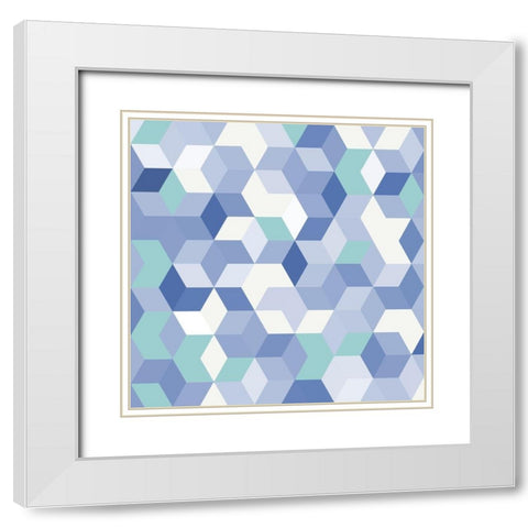 Retro Splash 1 White Modern Wood Framed Art Print with Double Matting by Prime, Marcus