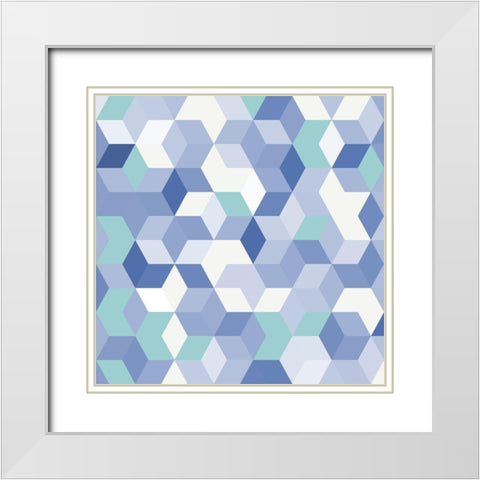 Retro Splash 1 White Modern Wood Framed Art Print with Double Matting by Prime, Marcus