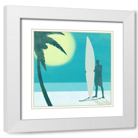 Coastal Fun 1 White Modern Wood Framed Art Print with Double Matting by Prime, Marcus