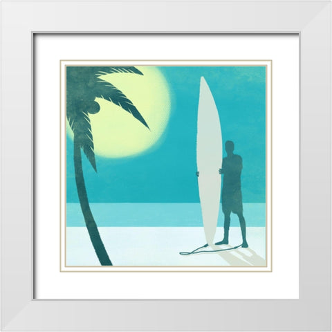 Coastal Fun 1 White Modern Wood Framed Art Print with Double Matting by Prime, Marcus