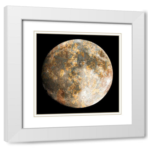 Lunar Metallics 1 White Modern Wood Framed Art Print with Double Matting by Prime, Marcus