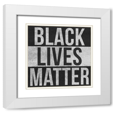 BLM Movement 2 White Modern Wood Framed Art Print with Double Matting by Prime, Marcus