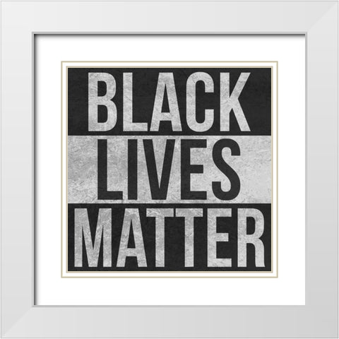 BLM Movement 2 White Modern Wood Framed Art Print with Double Matting by Prime, Marcus