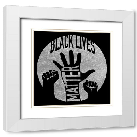 Strong Together 2 White Modern Wood Framed Art Print with Double Matting by Prime, Marcus