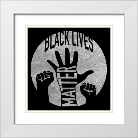 Strong Together 2 White Modern Wood Framed Art Print with Double Matting by Prime, Marcus