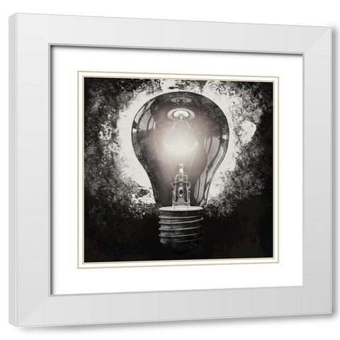 Darkness Shine 1 White Modern Wood Framed Art Print with Double Matting by Prime, Marcus