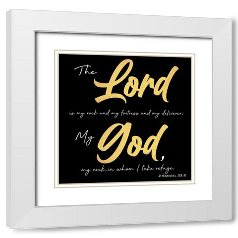 My Rock White Modern Wood Framed Art Print with Double Matting by Prime, Marcus