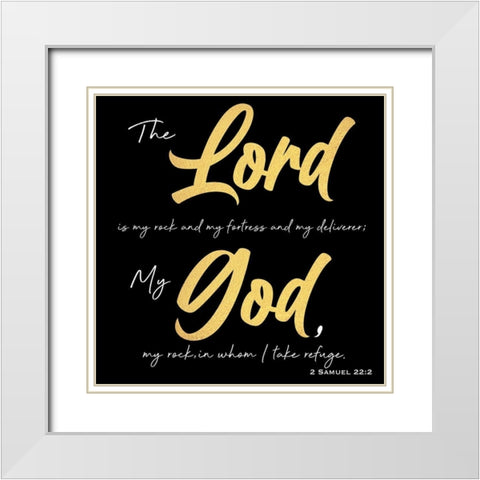 My Rock White Modern Wood Framed Art Print with Double Matting by Prime, Marcus