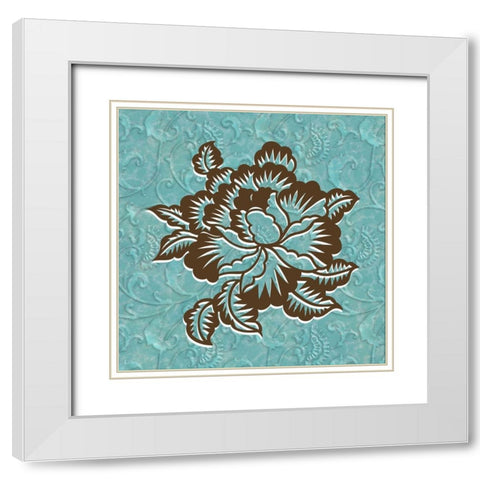 Holy Floral White Modern Wood Framed Art Print with Double Matting by Prime, Marcus