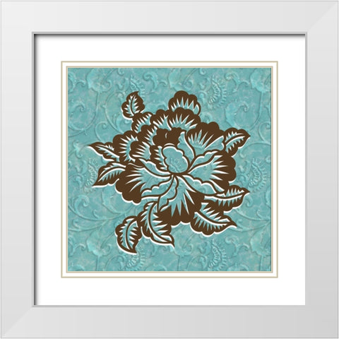 Holy Floral White Modern Wood Framed Art Print with Double Matting by Prime, Marcus