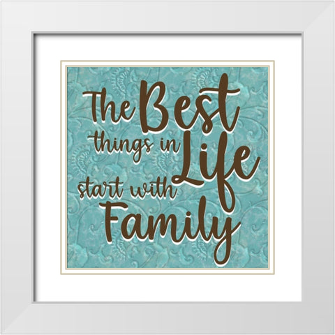 Best Family White Modern Wood Framed Art Print with Double Matting by Prime, Marcus