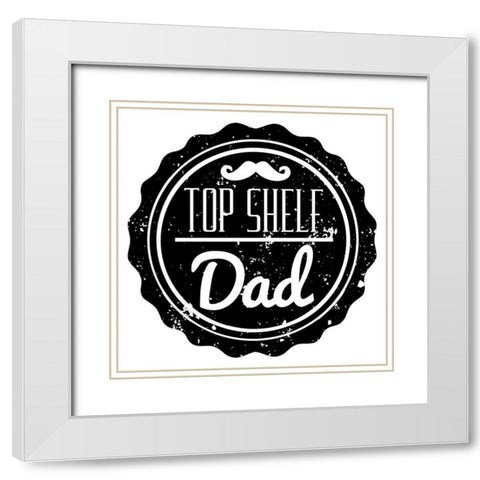 Top Shelf White Modern Wood Framed Art Print with Double Matting by Prime, Marcus