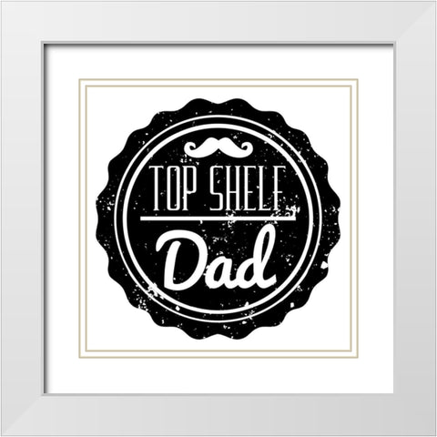 Top Shelf White Modern Wood Framed Art Print with Double Matting by Prime, Marcus