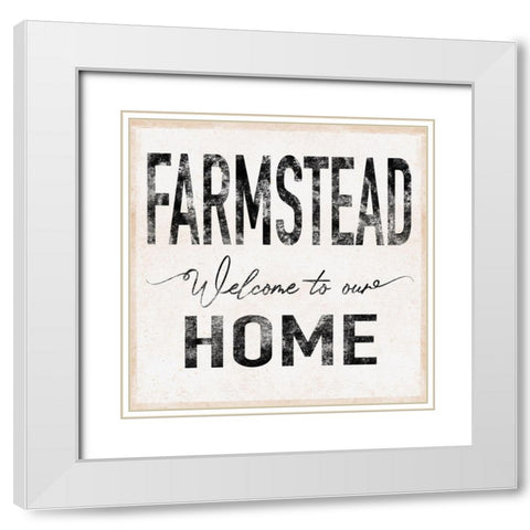 Farmstead Home White Modern Wood Framed Art Print with Double Matting by Prime, Marcus