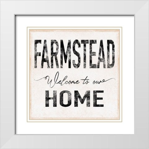 Farmstead Home White Modern Wood Framed Art Print with Double Matting by Prime, Marcus
