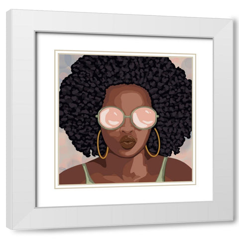 Beautiful Smooch 1 White Modern Wood Framed Art Print with Double Matting by Prime, Marcus