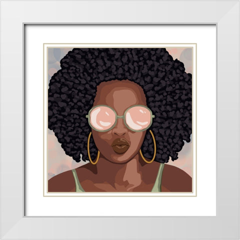 Beautiful Smooch 1 White Modern Wood Framed Art Print with Double Matting by Prime, Marcus