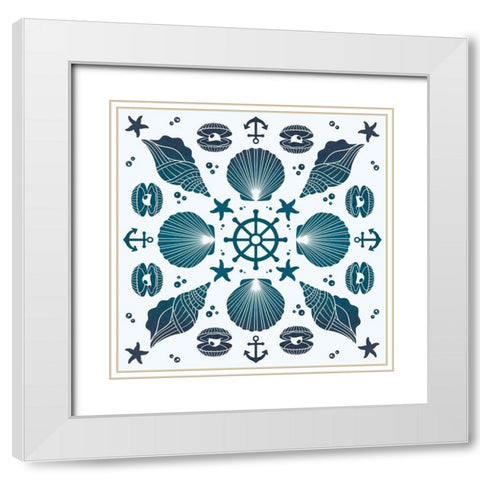 Coastal Gathering White Modern Wood Framed Art Print with Double Matting by Prime, Marcus