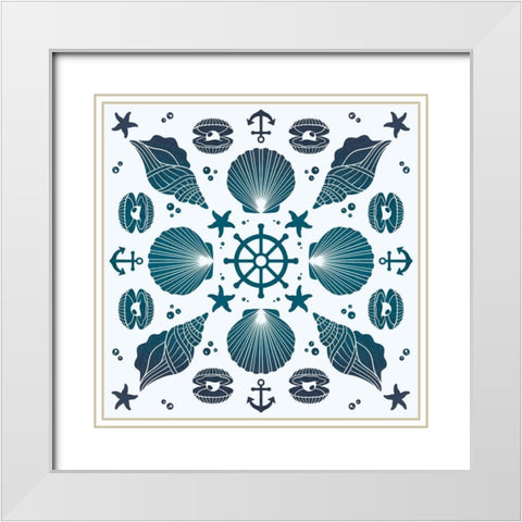 Coastal Gathering White Modern Wood Framed Art Print with Double Matting by Prime, Marcus