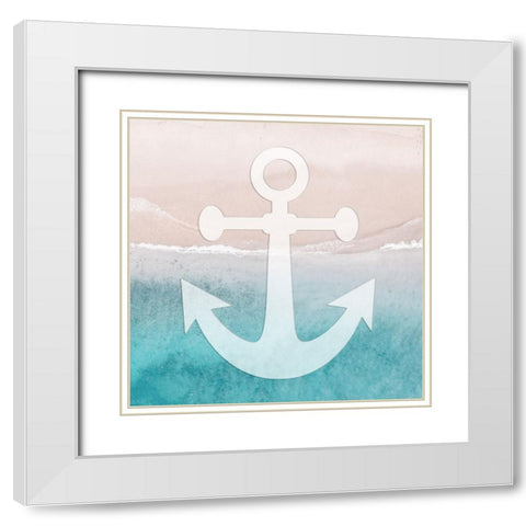 Coastal Anchor White Modern Wood Framed Art Print with Double Matting by Prime, Marcus