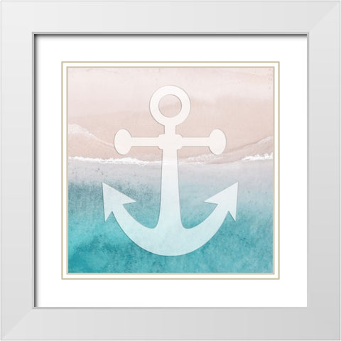 Coastal Anchor White Modern Wood Framed Art Print with Double Matting by Prime, Marcus