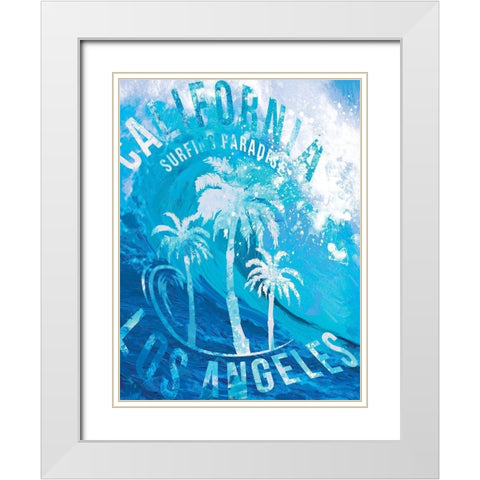 South Coast Curls 2 White Modern Wood Framed Art Print with Double Matting by Miller, Savannah