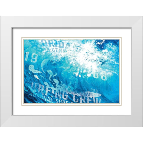 South Coast Curls 3 White Modern Wood Framed Art Print with Double Matting by Miller, Savannah