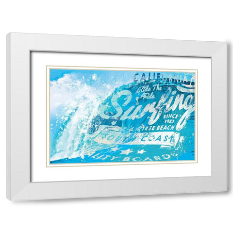 South Coast Curls 4 White Modern Wood Framed Art Print with Double Matting by Miller, Savannah