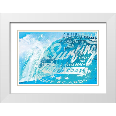 South Coast Curls 4 White Modern Wood Framed Art Print with Double Matting by Miller, Savannah