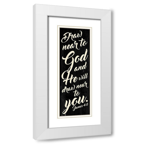 Draw Near Cream White Modern Wood Framed Art Print with Double Matting by Villa, Mlli