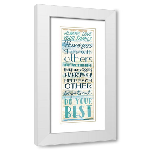 Always Love White Modern Wood Framed Art Print with Double Matting by Villa, Mlli