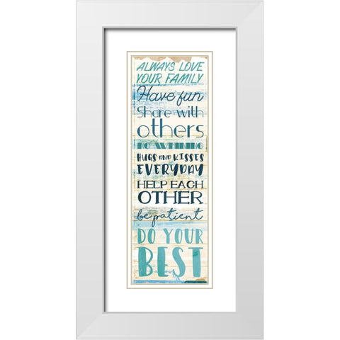 Always Love White Modern Wood Framed Art Print with Double Matting by Villa, Mlli