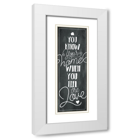 Feel The Love White Modern Wood Framed Art Print with Double Matting by Villa, Mlli