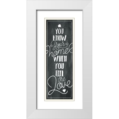 Feel The Love White Modern Wood Framed Art Print with Double Matting by Villa, Mlli