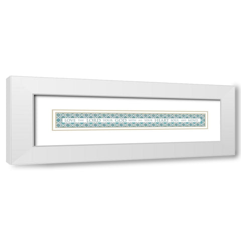 Love Your God White Modern Wood Framed Art Print with Double Matting by Villa, Mlli