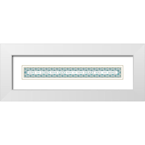 Love Your God White Modern Wood Framed Art Print with Double Matting by Villa, Mlli
