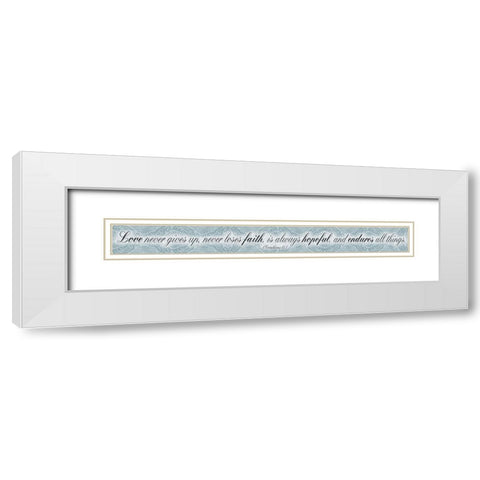 Love Faith White Modern Wood Framed Art Print with Double Matting by Villa, Mlli