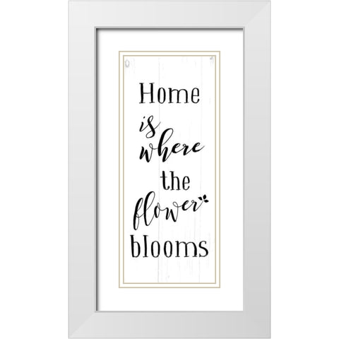 Flower Blooms White Modern Wood Framed Art Print with Double Matting by Villa, Mlli