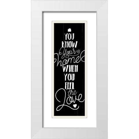 Home Love White Modern Wood Framed Art Print with Double Matting by Villa, Mlli