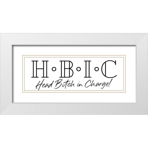 HBIC White Modern Wood Framed Art Print with Double Matting by Villa, Mlli