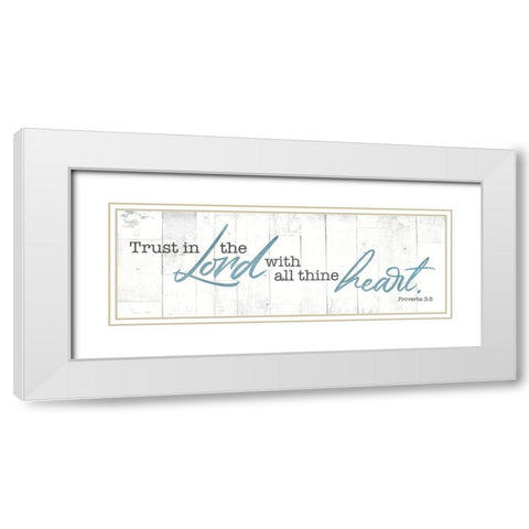 Trust In White Modern Wood Framed Art Print with Double Matting by Villa, Mlli