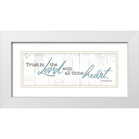 Trust In White Modern Wood Framed Art Print with Double Matting by Villa, Mlli